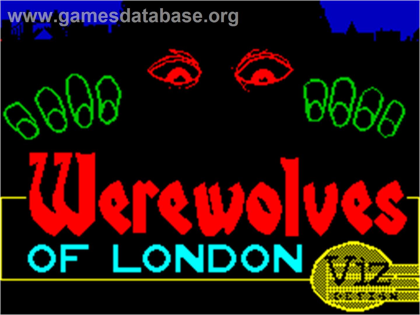 Werewolves of London - Sinclair ZX Spectrum - Artwork - Title Screen