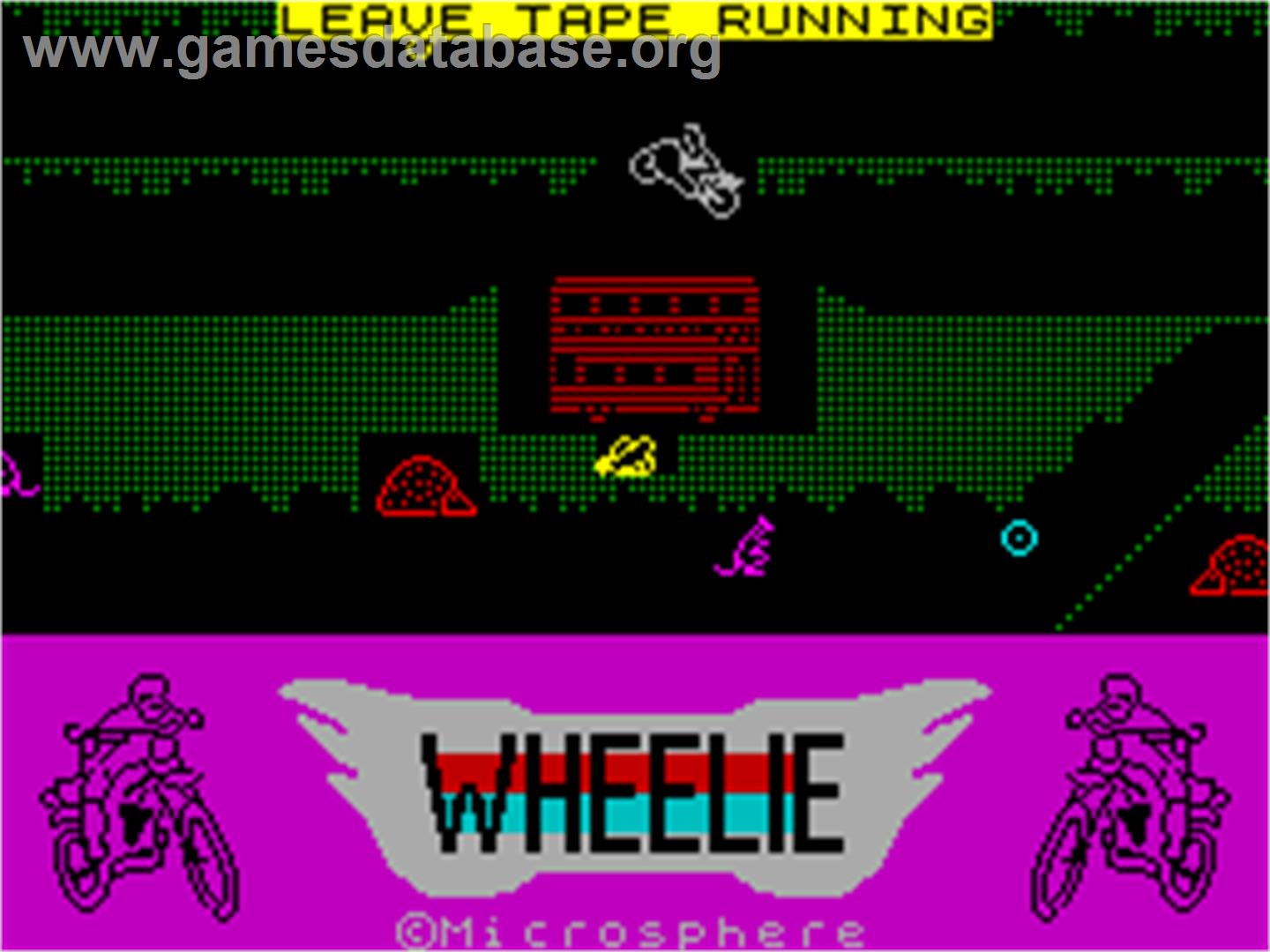 Wheelie - Sinclair ZX Spectrum - Artwork - Title Screen