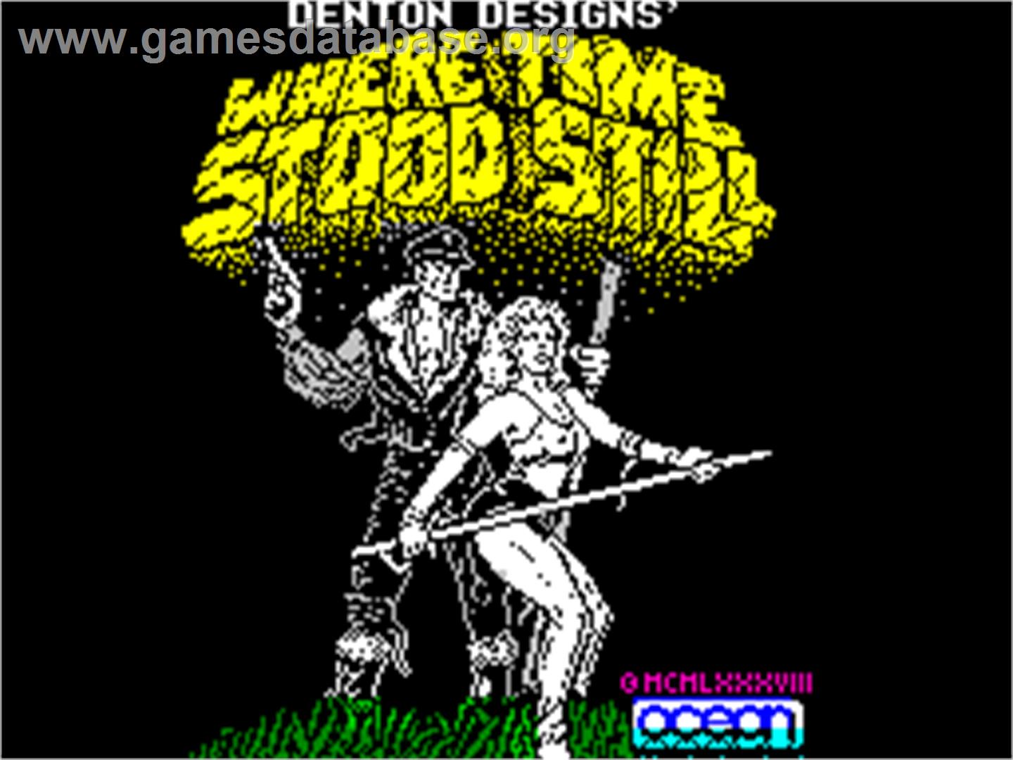 Where Time Stood Still - Sinclair ZX Spectrum - Artwork - Title Screen