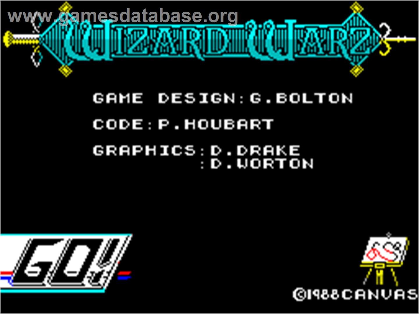 Wizard Warz - Sinclair ZX Spectrum - Artwork - Title Screen