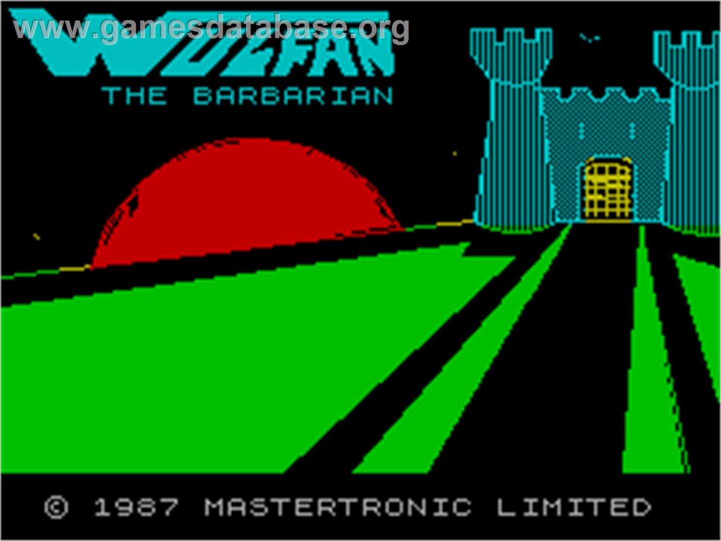 Wolfan - Sinclair ZX Spectrum - Artwork - Title Screen
