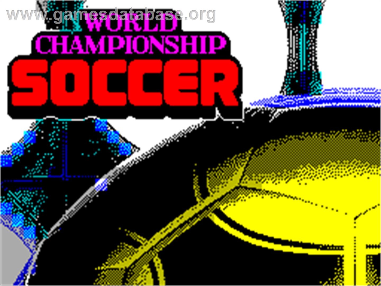 World Championship Soccer - Sinclair ZX Spectrum - Artwork - Title Screen