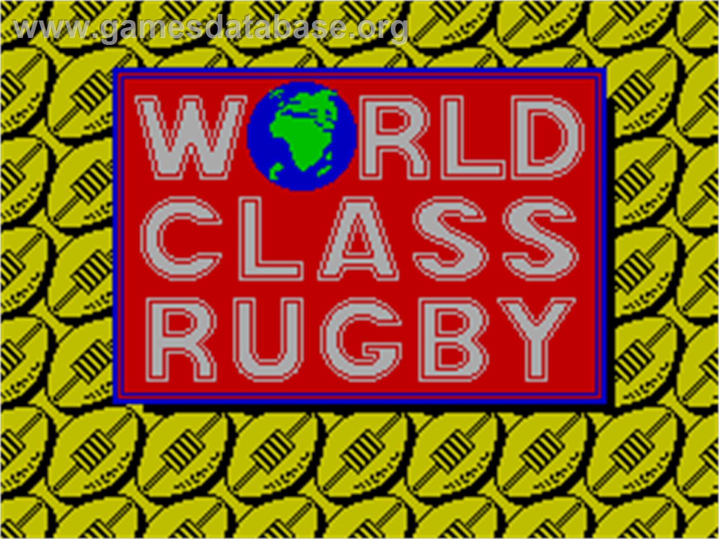 World Class Rugby - Sinclair ZX Spectrum - Artwork - Title Screen