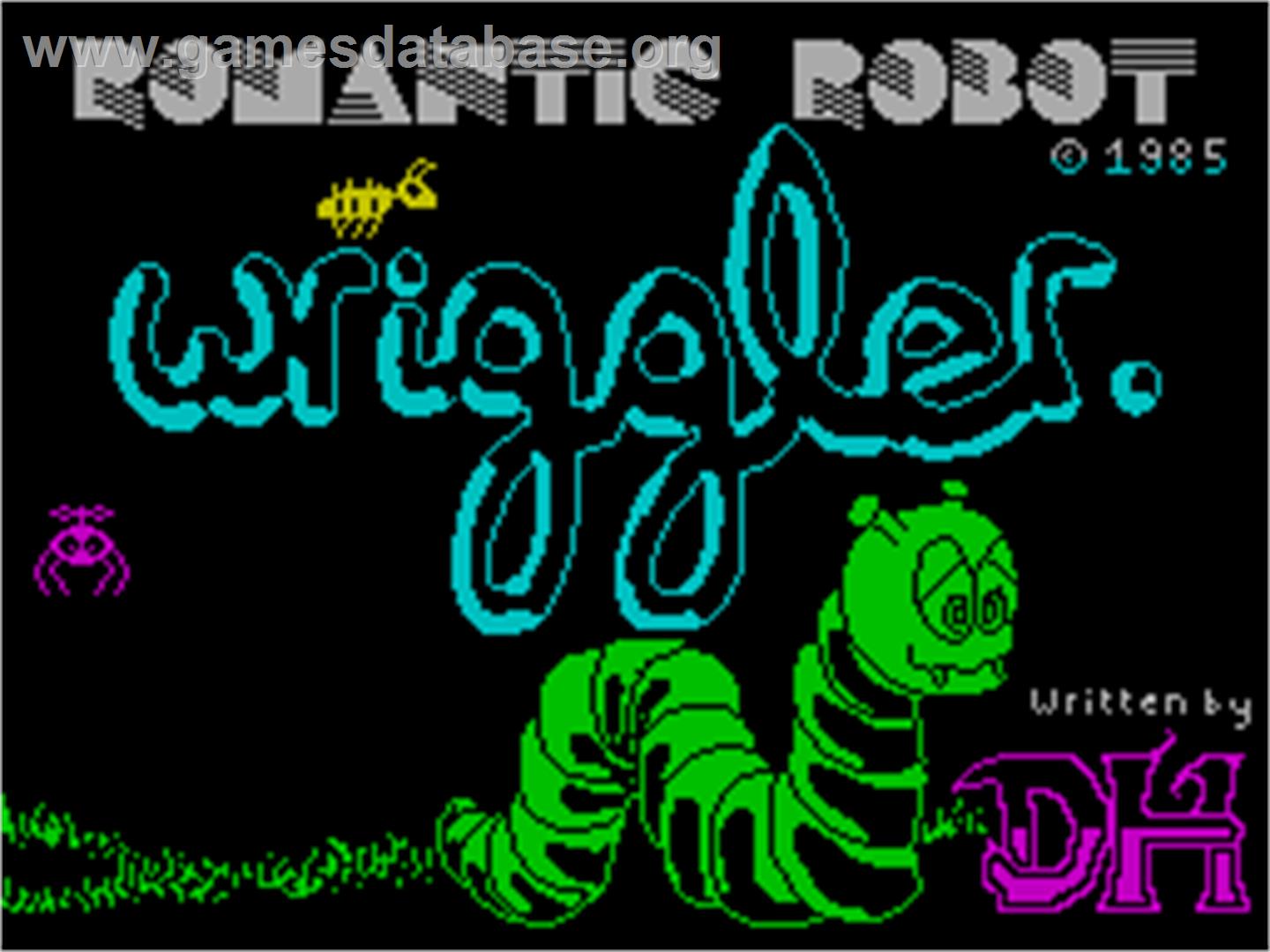 Wriggler - Sinclair ZX Spectrum - Artwork - Title Screen