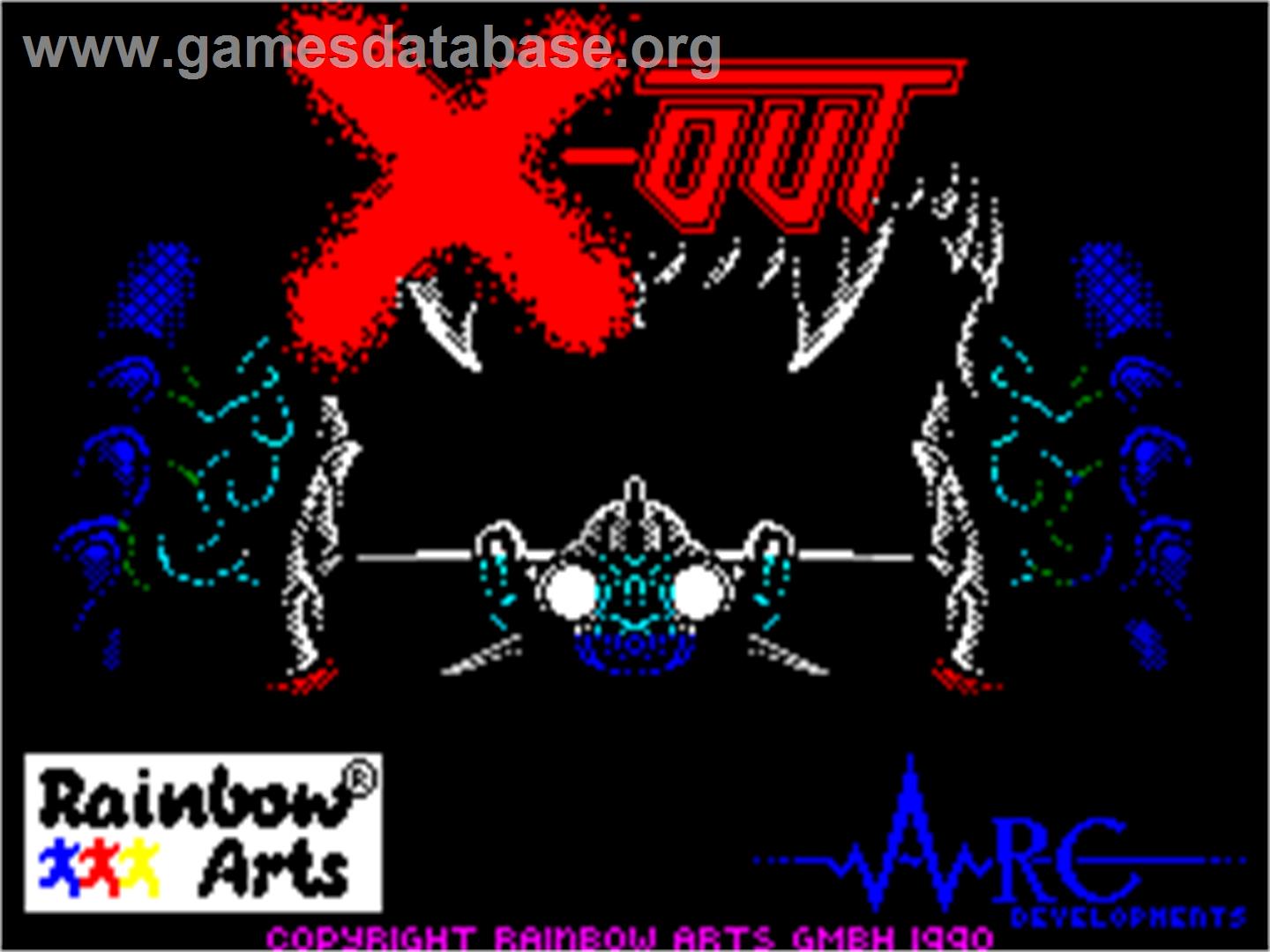 X-Out - Sinclair ZX Spectrum - Artwork - Title Screen