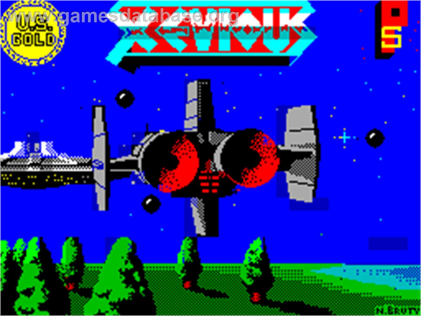 Xevious - Sinclair ZX Spectrum - Artwork - Title Screen