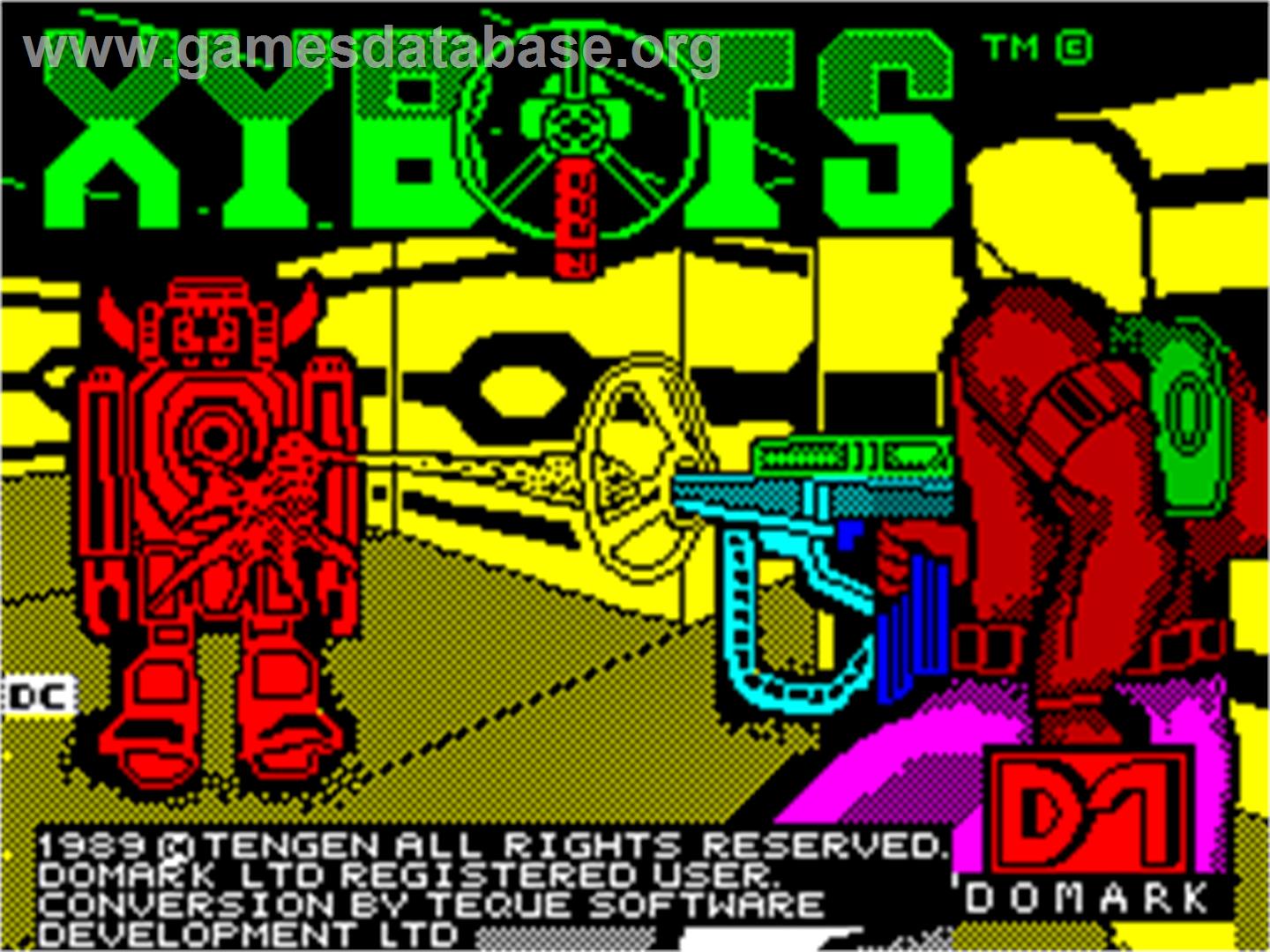 Xybots - Sinclair ZX Spectrum - Artwork - Title Screen