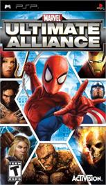 Box cover for Marvel Ultimate Alliance on the Sony PSP.