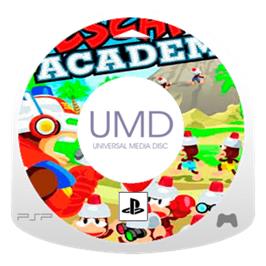 Artwork on the Disc for Ape Escape Academy on the Sony PSP.