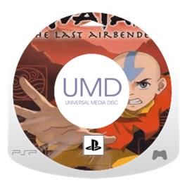 Artwork on the Disc for Avatar: The Last Airbender on the Sony PSP.