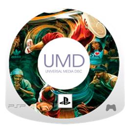 Artwork on the Disc for B-Boy on the Sony PSP.