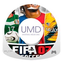 Artwork on the Disc for FIFA 7 on the Sony PSP.