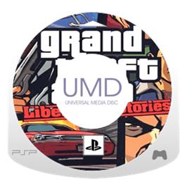 Artwork on the Disc for Grand Theft Auto: Liberty City Stories on the Sony PSP.