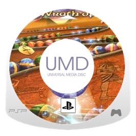Artwork on the Disc for Luxor: The Wrath of Set on the Sony PSP.