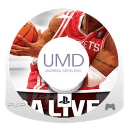 Artwork on the Disc for NBA Live 7 on the Sony PSP.