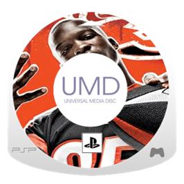 Artwork on the Disc for NFL Street 2 on the Sony PSP.