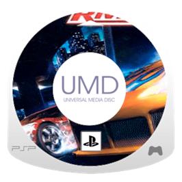 Artwork on the Disc for Need for Speed Underground: Rivals on the Sony PSP.