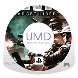 Artwork on the Disc for SWAT: Target Liberty on the Sony PSP.