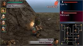 In game image of Dynasty Warriors on the Sony PSP.