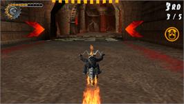 In game image of Ghost Rider on the Sony PSP.