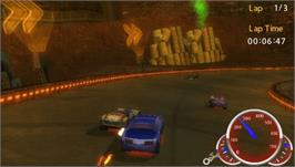 In game image of Hot Wheels: Ultimate Racing on the Sony PSP.