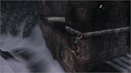 In game image of Lara Croft Tomb Raider: Anniversary on the Sony PSP.