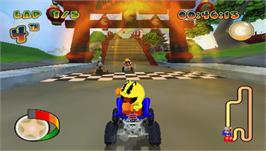 In game image of Pac-Man World Rally on the Sony PSP.