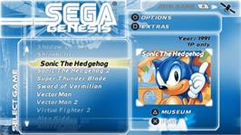 In game image of SEGA Genesis Collection on the Sony PSP.