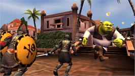 In game image of Shrek the Third on the Sony PSP.