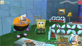 In game image of SpongeBob SquarePants: The Yellow Avenger on the Sony PSP.