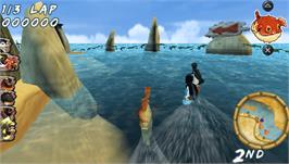 In game image of Surf's Up on the Sony PSP.