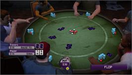 In game image of World Championship Poker 2 featuring Howard Lederer on the Sony PSP.