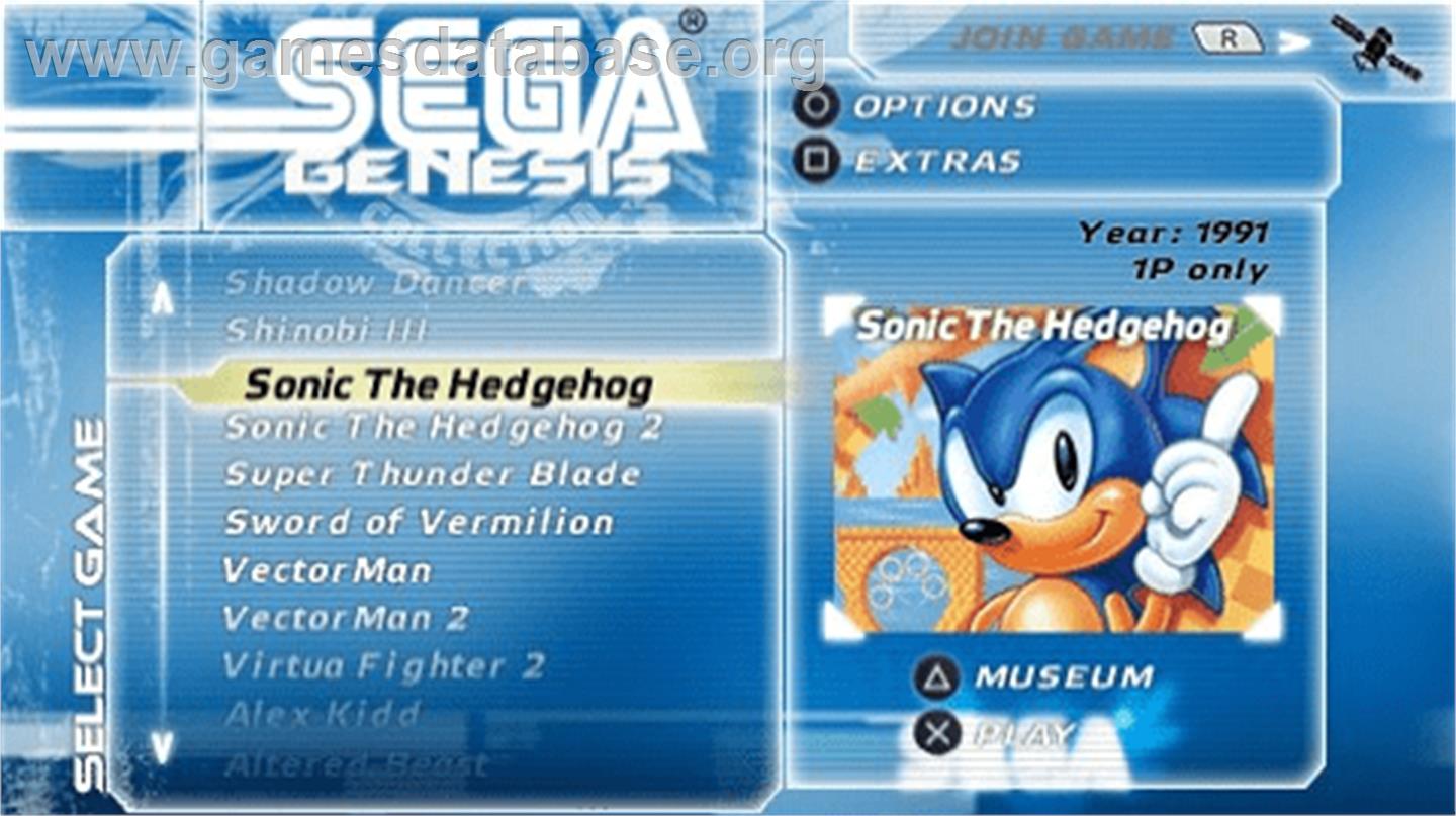 SEGA Genesis Collection - Sony PSP - Artwork - In Game