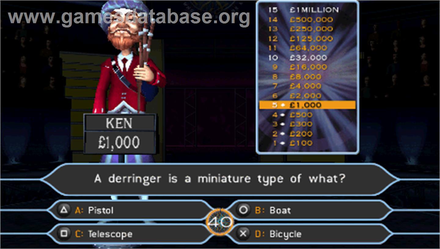 Who Wants to be a Millionaire: Party Edition - Sony PSP - Artwork - In Game