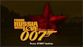Title screen of 007: From Russia with Love on the Sony PSP.