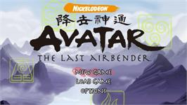 Title screen of Avatar: The Last Airbender on the Sony PSP.