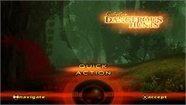 Title screen of Cabela's Dangerous Hunts: Ultimate Challenge on the Sony PSP.