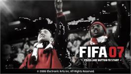 Title screen of FIFA 7 on the Sony PSP.