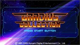 Title screen of Gradius Collection on the Sony PSP.