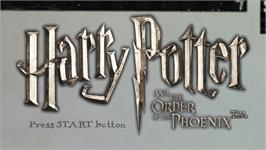 Title screen of Harry Potter and the Order of the Phoenix on the Sony PSP.