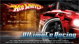 Title screen of Hot Wheels: Ultimate Racing on the Sony PSP.