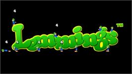Title screen of Lemmings on the Sony PSP.