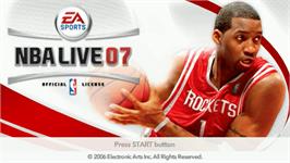 Title screen of NBA Live 7 on the Sony PSP.