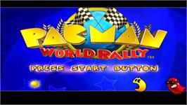 Title screen of Pac-Man World Rally on the Sony PSP.