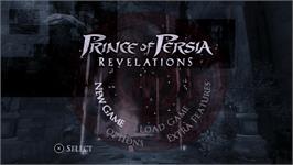 Title screen of Prince of Persia: The Two Thrones on the Sony PSP.