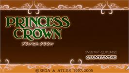 Title screen of Princess Crown on the Sony PSP.