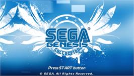 Title screen of SEGA Genesis Collection on the Sony PSP.