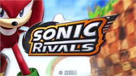 Title screen of Sonic Rivals on the Sony PSP.