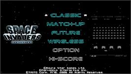 Title screen of Space Invaders: Evolution on the Sony PSP.