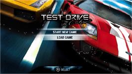 Title screen of Test Drive Unlimited on the Sony PSP.